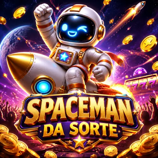 Card do jogo Spaceman com astronauta flutuando e multiplicador na tela